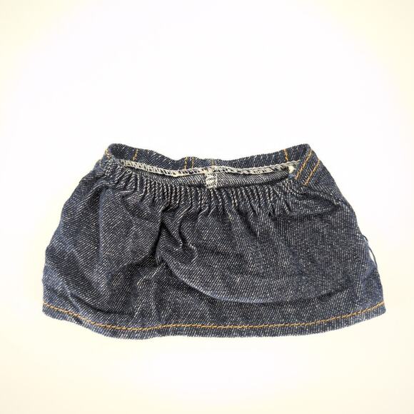 Unbranded Dark Wash Jeans Denim Mini Micro Pull On Skirt for 18" Dolls -GUC - Picture 9 of 9